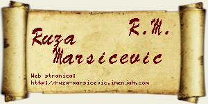 Ruža Maršićević vizit kartica